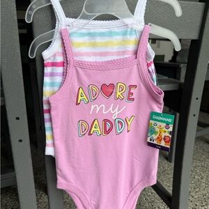 Garanimals Pink 'Adore My Daddy' Bodysuit 2 Pack